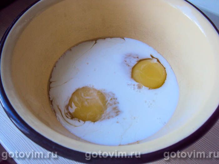Фотографии рецепта Американские блинчики с грушей и шоколадной стружкой, 02 Американские блинчики с грушей и шоколадной стружкой, Шаг 02