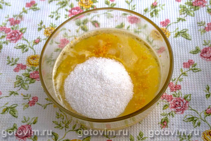 Фотографии рецепта Постный апельсиновый кекс (без яиц), 02 Постный апельсиновый кекс (без яиц), Шаг 02