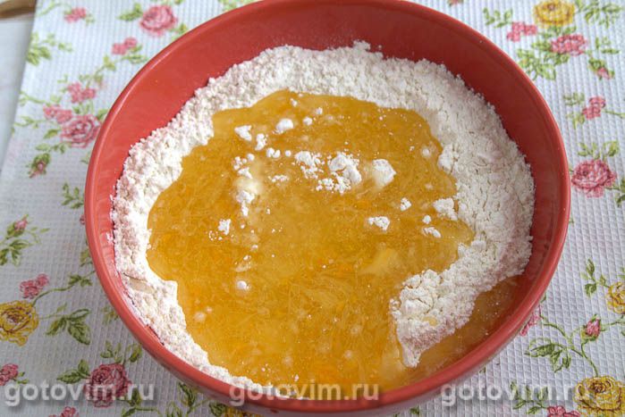Фотографии рецепта Постный апельсиновый кекс (без яиц), 04 Постный апельсиновый кекс (без яиц), Шаг 04