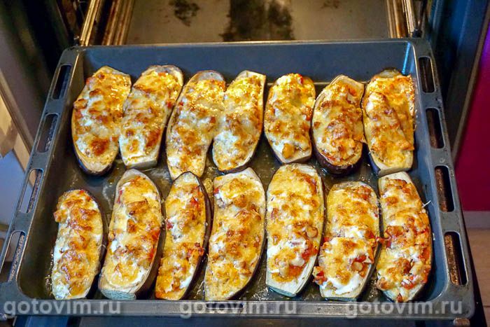 Фотографии рецепта Баклажаны, фаршированные курицей и овощами, 09 Баклажаны, фаршированные курицей и овощами, Шаг 09