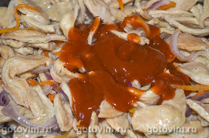 Фотографии рецепта Бефстроганов из соевого мяса, 06 Бефстроганов из соевого мяса, Шаг 06
