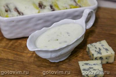 Фотография рецепта Соус бешамель с сыром с голубой плесенью в микроволновке Фотография рецепта Соус бешамель с сыром с голубой плесенью в микроволновке
