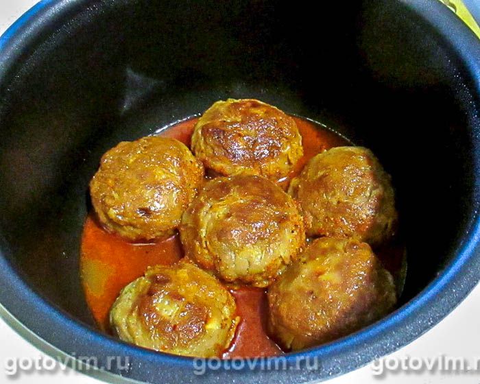 Фотографии рецепта Биточки куриные с манкой в мультиварке, 07 Биточки куриные с манкой в мультиварке, Шаг 07
