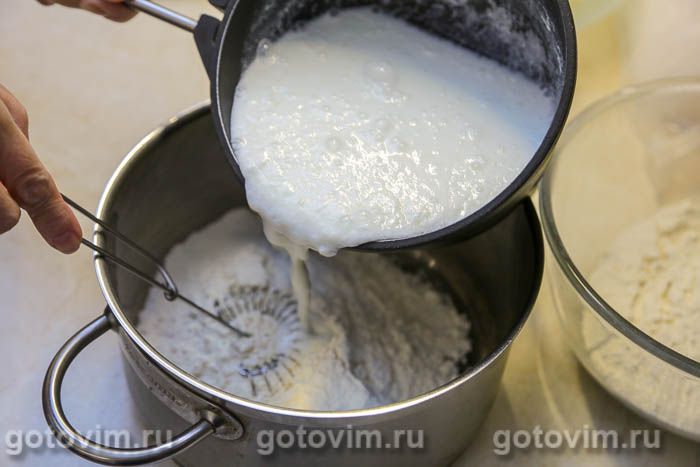 Фотографии рецепта Дрожжевые блины на кефире, 01 Дрожжевые блины на кефире, Шаг 01