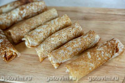 Фотографии рецепта Блины с крабовыми палочками VIČI, огурцом и сыром, 08 Блины с крабовыми палочками VIČI, огурцом и сыром, Шаг 08