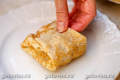 Фотографии рецепта Блины с курицей и грибами, 06 Блины с курицей и грибами, Шаг 06