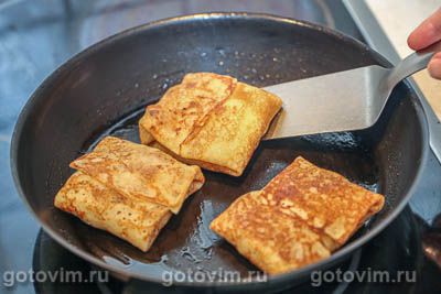 Фотографии рецепта Блины с курицей и грибами, 07 Блины с курицей и грибами, Шаг 07