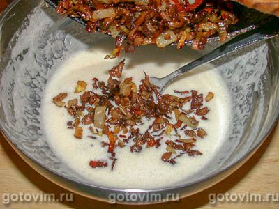Фотографии рецепта Блины с грибным припеком, 03 Блины с грибным припеком, Шаг 03