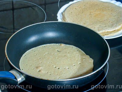 Фотографии рецепта Овсяные блины с луковым припеком, 05 Овсяные блины с луковым припеком, Шаг 05