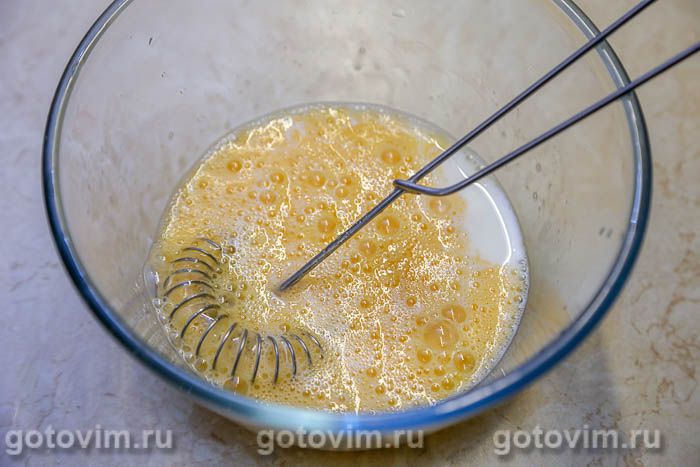 Фотографии рецепта Блинный пирог с капустой и яйцом, 02 Блинный пирог с капустой и яйцом, Шаг 02