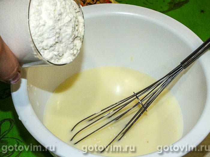 Фотографии рецепта Блины с сыром и чесноком, 02 Блины с сыром и чесноком, Шаг 02