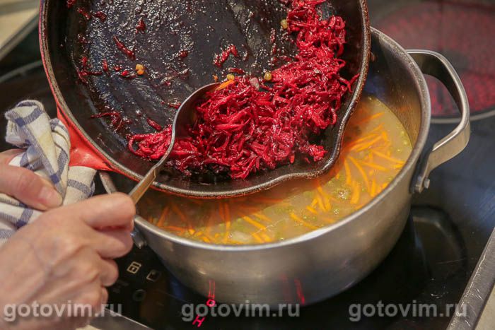 Фотографии рецепта Борщ с говядиной и машем, 08 Борщ с говядиной и машем, Шаг 08