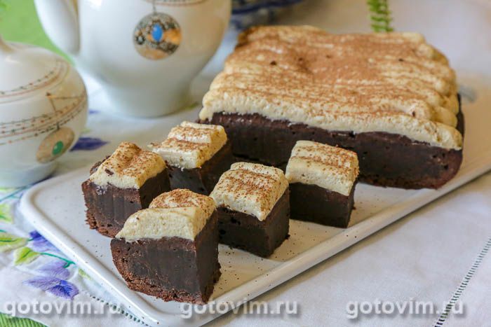Брауни-тирамису. Фотография рецепта Брауни-тирамису. Фотография рецепта