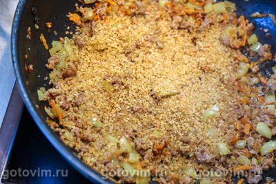 Фотографии рецепта Каша из булгура с овощами и мясным фаршем, 03 Каша из булгура с овощами и мясным фаршем, Шаг 03