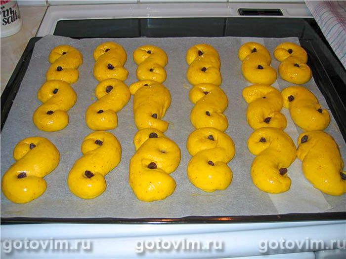 Фотографии рецепта Булочки с шафраном (Lussekatter) , 06 Булочки с шафраном (Lussekatter) , Шаг 06
