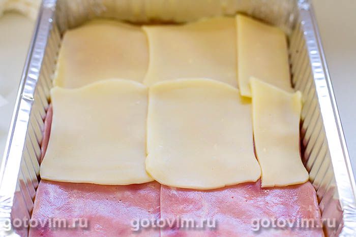 Фотографии рецепта Картофельная запеканка с ветчиной, грибами и сыром, 04 Картофельная запеканка с ветчиной, грибами и сыром, Шаг 04