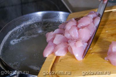 Фотографии рецепта Кукурузный суп с курицей, 02 Кукурузный суп с курицей, Шаг 02