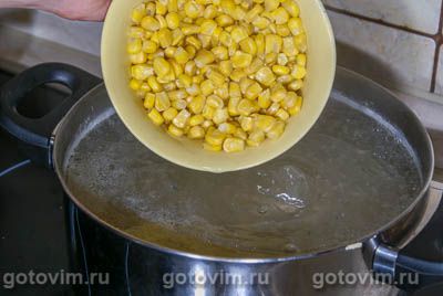 Фотографии рецепта Кукурузный суп с курицей, 03 Кукурузный суп с курицей, Шаг 03