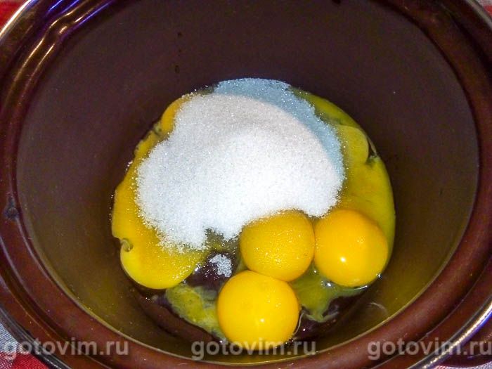 Фотографии рецепта Десерт из яблок с заварным кремом «Яблоки на снегу», 04 Десерт из яблок с заварным кремом «Яблоки на снегу», Шаг 04
