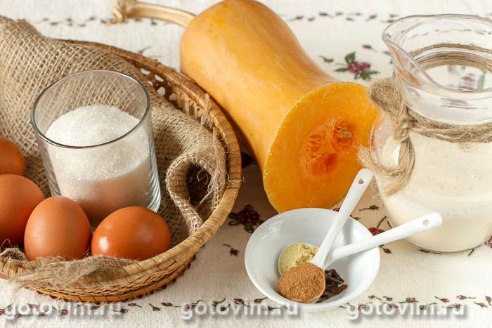 Фотографии рецепта Десерт из тыквы (тыквенное суфле со сливками), 01 Десерт из тыквы (тыквенное суфле со сливками), Шаг 01