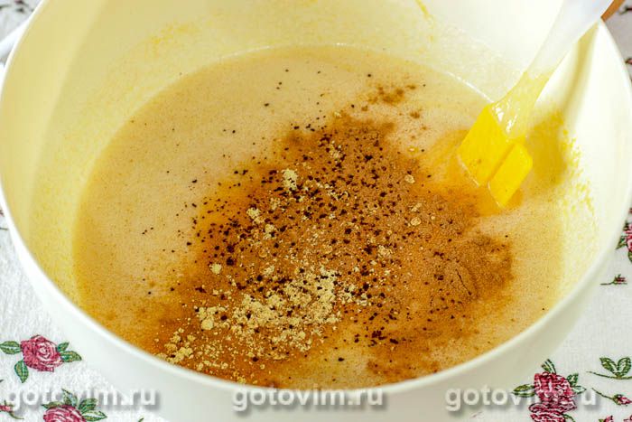 Фотографии рецепта Десерт из тыквы (тыквенное суфле со сливками), 05 Десерт из тыквы (тыквенное суфле со сливками), Шаг 05