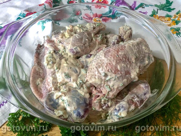 Фотографии рецепта Дикая утка в духовке, запеченная с молодой картошкой, 03 Дикая утка в духовке, запеченная с молодой картошкой, Шаг 03