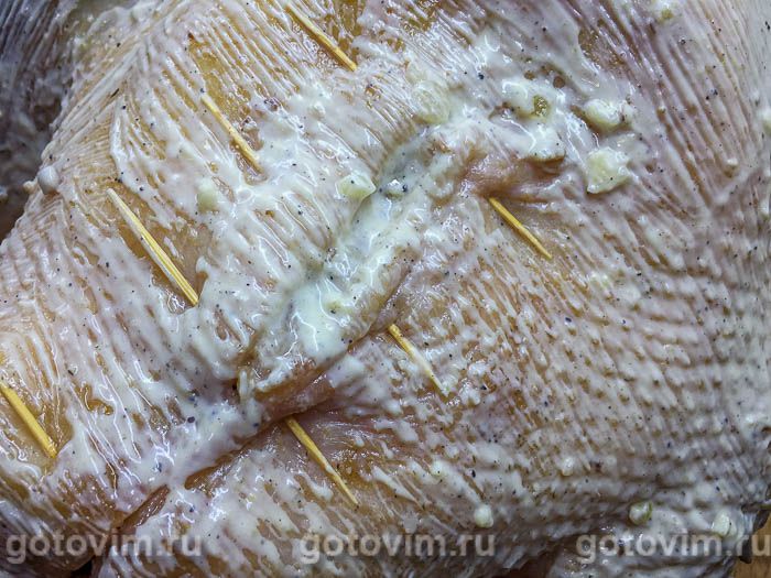 Фотографии рецепта Гусь в рукаве, фаршированный яблоками, гречкой и черносливом, 07 Гусь в рукаве, фаршированный яблоками, гречкой и черносливом, Шаг 07