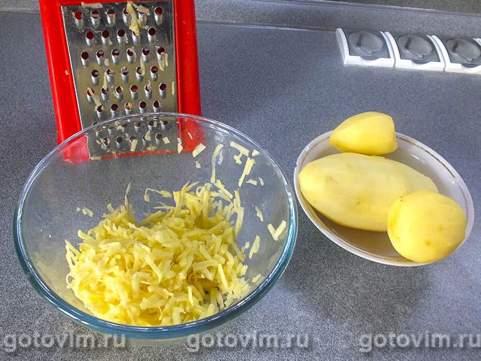 Фотографии рецепта Драники с сыром моцарелла, 01 Драники с сыром моцарелла, Шаг 01