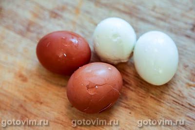Фотографии рецепта Яйца, фаршированные печенью трески и сыром, 01 Яйца, фаршированные печенью трески и сыром, Шаг 01