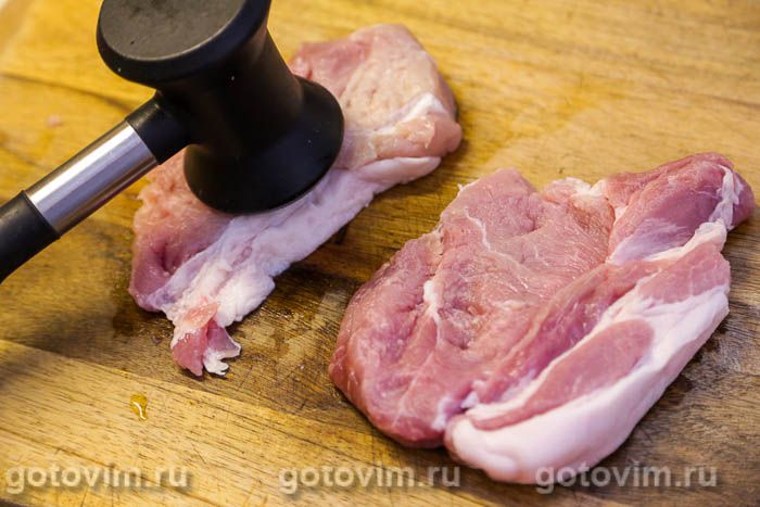 Фотографии рецепта Эскалоп с лимонным соком и чесноком, 01 Эскалоп с лимонным соком и чесноком, Шаг 01