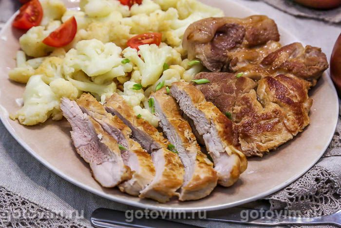 Эскалоп с лимонным соком и чесноком. Фотография рецепта Эскалоп с лимонным соком и чесноком. Фотография рецепта