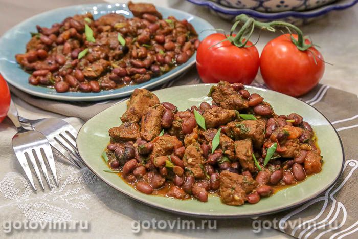 Лобио из красной фасоли с мясом. Фотография рецепта Лобио из красной фасоли с мясом. Фотография рецепта