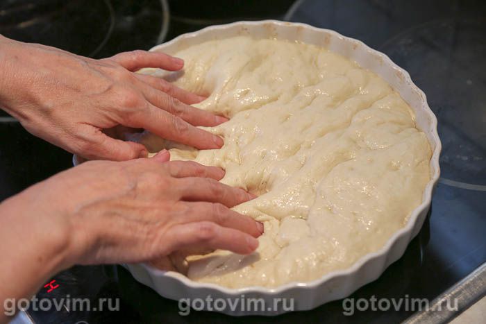 Фотографии рецепта Фокачча с чесноком и чили, 10 Фокачча с чесноком и чили, Шаг 10
