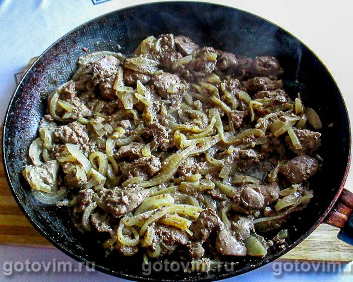 Фотографии рецепта Лапша фунчоза с маринованной куриной печёнкой и луком, 06 Лапша фунчоза с маринованной куриной печёнкой и луком, Шаг 06