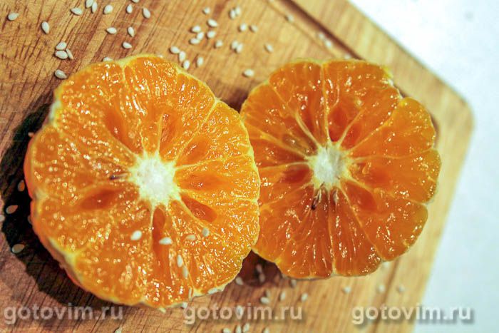 Фотографии рецепта Стейк из говядины с мандаринами и ягодами, 04 Стейк из говядины с мандаринами и ягодами, Шаг 04