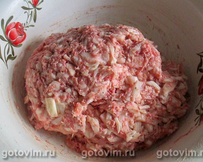 Фотографии рецепта Говяжьи котлеты с капустой и сыром, запечённые в духовке, 02 Говяжьи котлеты с капустой и сыром, запечённые в духовке, Шаг 02
