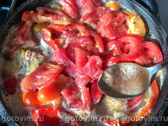 Фотографии рецепта Говяжье жаркое с овощами и сливами, 08 Говяжье жаркое с овощами и сливами, Шаг 08