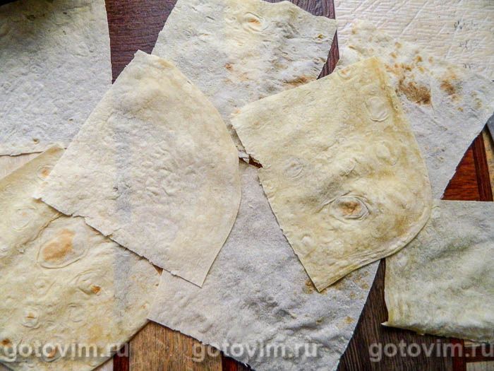 Фотографии рецепта Конвертики из лаваша, 03 Конвертики из лаваша, Шаг 03