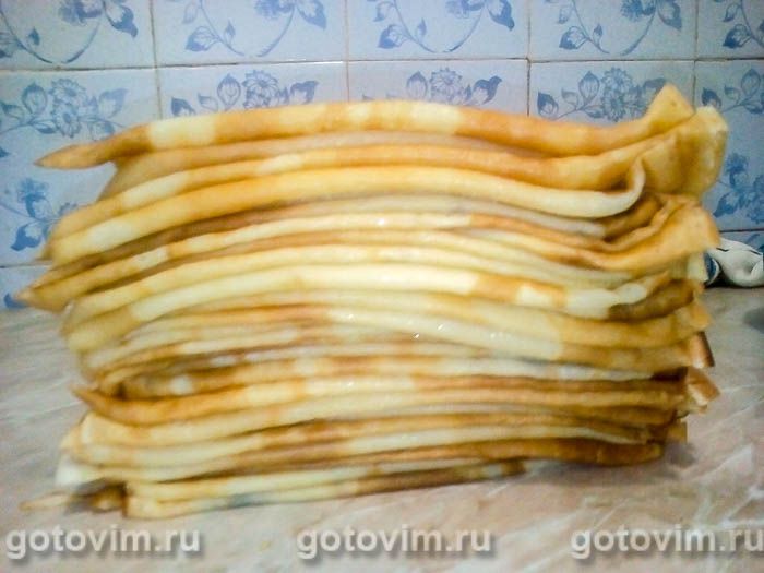 Фотографии рецепта Мешочки из блинов с грибами и сливками, 03 Мешочки из блинов с грибами и сливками, Шаг 03