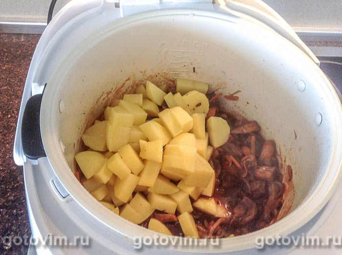 Фотографии рецепта Постные грибные щи в мультиварке, 04 Постные грибные щи в мультиварке, Шаг 04