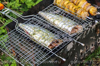 Фотографии рецепта Скумбрия на решетке гриль, 04 Скумбрия на решетке гриль, Шаг 04