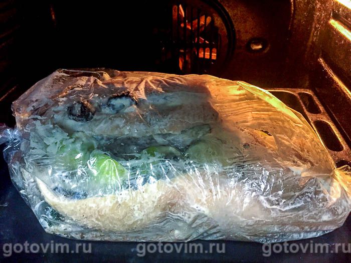 Фотографии рецепта Гусь в духовке с яблоками и черносливом в рукаве, 07 Гусь в духовке с яблоками и черносливом в рукаве, Шаг 07