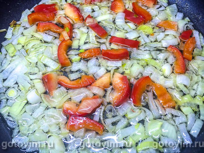 Фотографии рецепта Гусиная печень с яблоками и овощами, тушенная в белом вине, 03 Гусиная печень с яблоками и овощами, тушенная в белом вине, Шаг 03