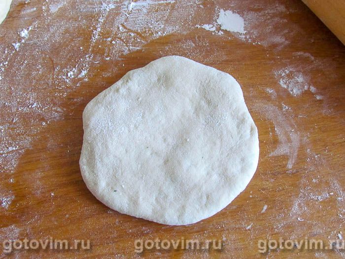 Фотографии рецепта Хачапури с творогом и сыром на сковороде, 06 Хачапури с творогом и сыром на сковороде, Шаг 06