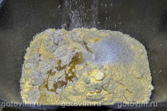 Фотографии рецепта Кукурузный хлеб на ржаной закваске, 05 Кукурузный хлеб на ржаной закваске, Шаг 05