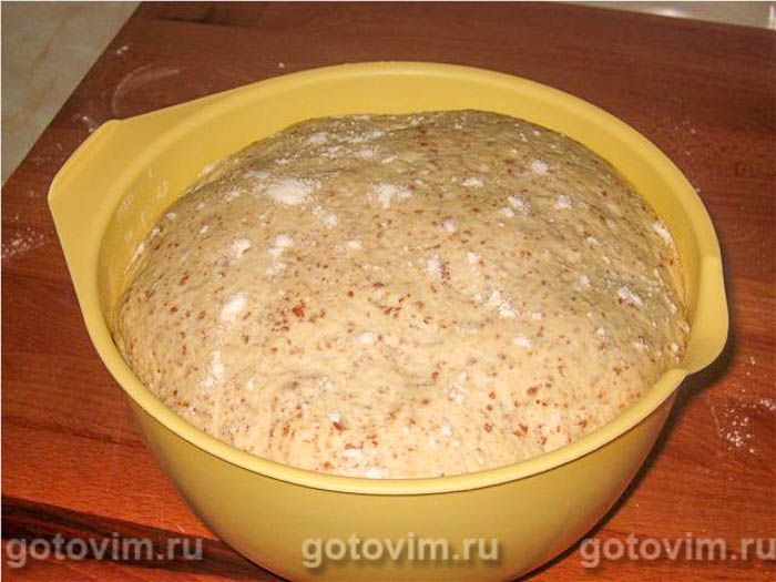 Фотографии рецепта Хлеб с овсяными хлопьями и молотыми льняными семечками , 03 Хлеб с овсяными хлопьями и молотыми льняными семечками , Шаг 03
