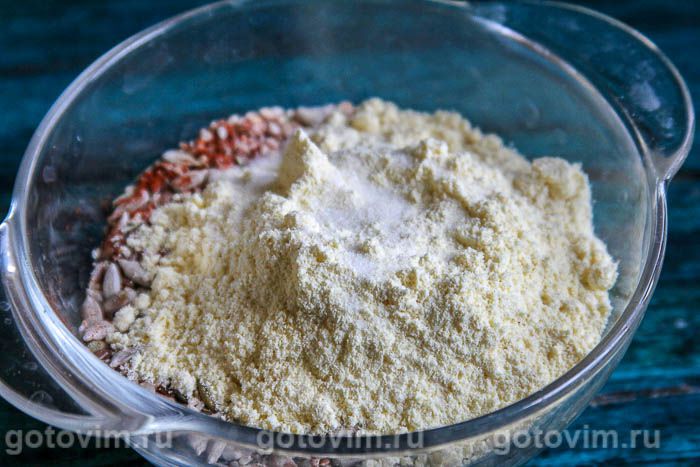 Фотографии рецепта Хлебцы с семечками и кунжутом (без глютена), 04 Хлебцы с семечками и кунжутом (без глютена), Шаг 04