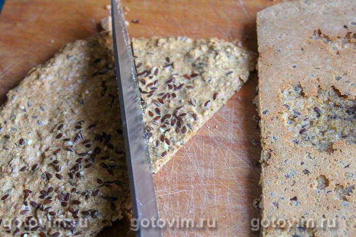 Фотографии рецепта Хлебцы с семечками и кунжутом (без глютена), 09 Хлебцы с семечками и кунжутом (без глютена), Шаг 09