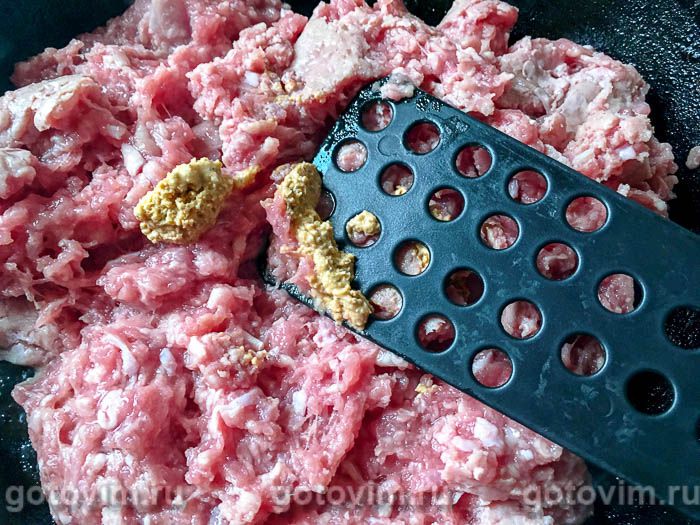 Фотографии рецепта Индюшиный фарш, поджаренный с хумусом, 02 Индюшиный фарш, поджаренный с хумусом, Шаг 02