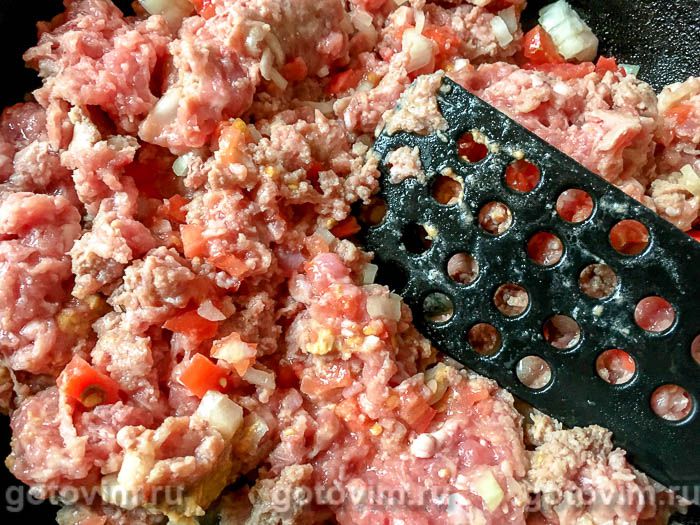 Фотографии рецепта Индюшиный фарш, поджаренный с хумусом, 04 Индюшиный фарш, поджаренный с хумусом, Шаг 04